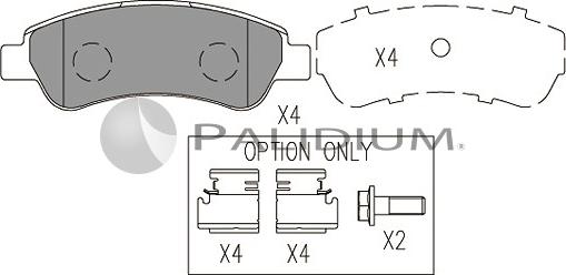 Ashuki P1-1050 - Тормозные колодки, дисковые, комплект autospares.lv