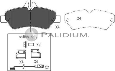 Ashuki P1-1051 - Тормозные колодки, дисковые, комплект autospares.lv