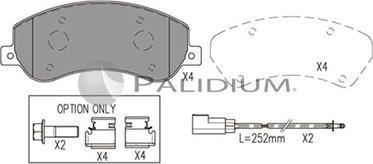 Ashuki P1-1053 - Тормозные колодки, дисковые, комплект autospares.lv