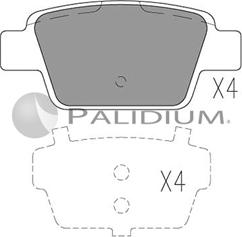 Ashuki P1-1065 - Тормозные колодки, дисковые, комплект autospares.lv