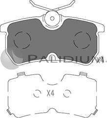 Ashuki P1-1061 - Тормозные колодки, дисковые, комплект autospares.lv