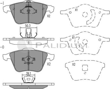 Ashuki P1-1068 - Тормозные колодки, дисковые, комплект autospares.lv