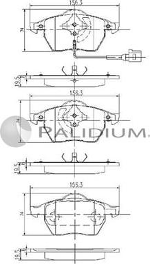 Ashuki P1-1062 - Тормозные колодки, дисковые, комплект autospares.lv