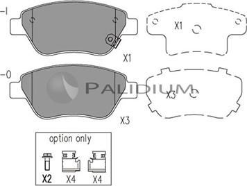 Ashuki P1-1019 - Тормозные колодки, дисковые, комплект autospares.lv