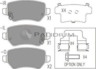 Ashuki P1-1012 - Тормозные колодки, дисковые, комплект autospares.lv