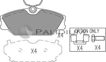 Ashuki P1-1017 - Тормозные колодки, дисковые, комплект autospares.lv