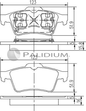 Ashuki P1-1034 - Тормозные колодки, дисковые, комплект autospares.lv