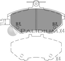 Ashuki P1-1035 - Тормозные колодки, дисковые, комплект autospares.lv