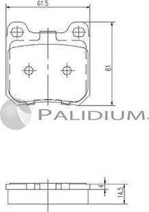 Ashuki P1-1038 - Тормозные колодки, дисковые, комплект autospares.lv