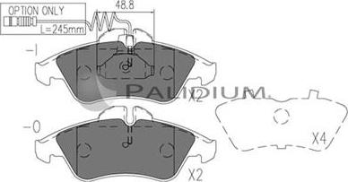 Ashuki P1-1032 - Тормозные колодки, дисковые, комплект autospares.lv