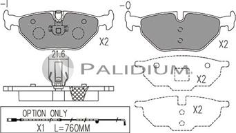 Ashuki P1-1037 - Тормозные колодки, дисковые, комплект autospares.lv