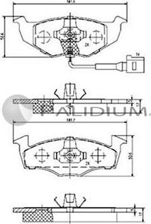 Ashuki P1-1029 - Тормозные колодки, дисковые, комплект autospares.lv