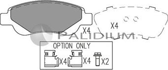 Ashuki P1-1024 - Тормозные колодки, дисковые, комплект autospares.lv