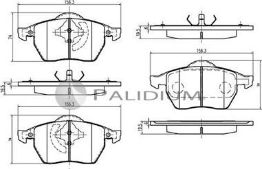 Ashuki P1-1025 - Тормозные колодки, дисковые, комплект autospares.lv