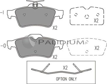 Ashuki P1-1021 - Тормозные колодки, дисковые, комплект autospares.lv