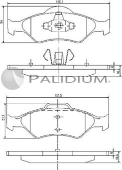 Ashuki P1-1022 - Тормозные колодки, дисковые, комплект autospares.lv