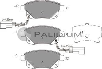 Ashuki P1-1074 - Тормозные колодки, дисковые, комплект autospares.lv