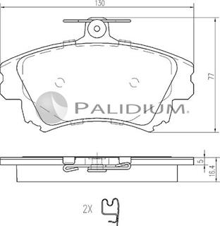 Ashuki P1-1078 - Тормозные колодки, дисковые, комплект autospares.lv