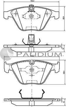 Ashuki P1-1073 - Тормозные колодки, дисковые, комплект autospares.lv