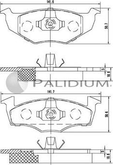 Ashuki P1-1077 - Тормозные колодки, дисковые, комплект autospares.lv