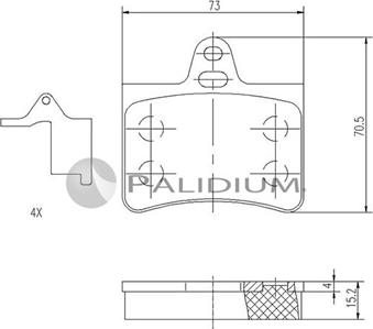 Ashuki P1-1199 - Тормозные колодки, дисковые, комплект autospares.lv