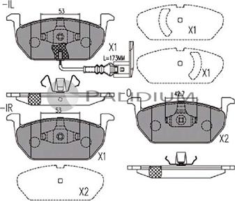 Ashuki P1-1191 - Тормозные колодки, дисковые, комплект autospares.lv