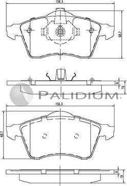 Ashuki P1-1197 - Тормозные колодки, дисковые, комплект autospares.lv