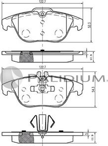 Ashuki P1-1144 - Тормозные колодки, дисковые, комплект autospares.lv