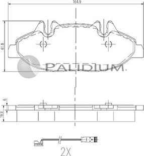 Ashuki P1-1141 - Тормозные колодки, дисковые, комплект autospares.lv