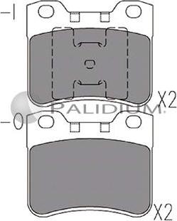 Ashuki P1-1155 - Тормозные колодки, дисковые, комплект autospares.lv