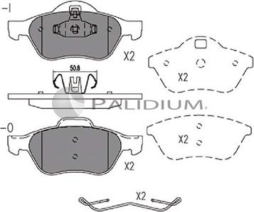 Ashuki P1-1153 - Тормозные колодки, дисковые, комплект autospares.lv