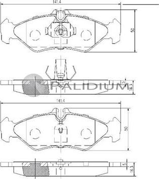 Ashuki P1-1157 - Тормозные колодки, дисковые, комплект autospares.lv