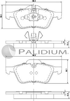 Ashuki P1-1164 - Тормозные колодки, дисковые, комплект autospares.lv