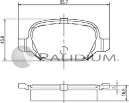 Ashuki P1-1161 - Тормозные колодки, дисковые, комплект autospares.lv