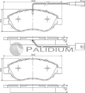 Ashuki P1-1163 - Тормозные колодки, дисковые, комплект autospares.lv