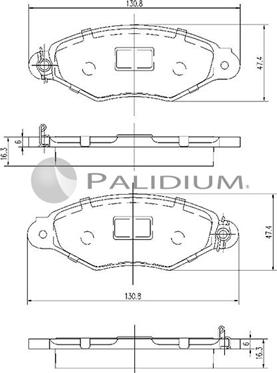 Ashuki P1-1108 - Тормозные колодки, дисковые, комплект autospares.lv