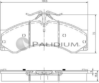 Ashuki P1-1119 - Тормозные колодки, дисковые, комплект autospares.lv