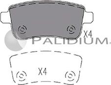 Ashuki P1-1114 - Тормозные колодки, дисковые, комплект autospares.lv