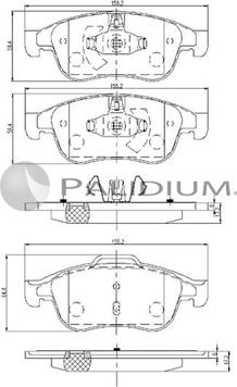 Ashuki P1-1115 - Тормозные колодки, дисковые, комплект autospares.lv