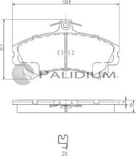 Ashuki P1-1116 - Тормозные колодки, дисковые, комплект autospares.lv