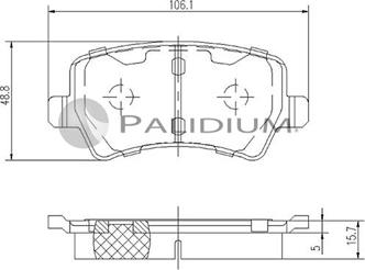 Ashuki P1-1113 - Тормозные колодки, дисковые, комплект autospares.lv