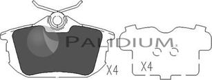 Ashuki P1-1117 - Тормозные колодки, дисковые, комплект autospares.lv