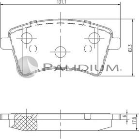 Ashuki P1-1184 - Тормозные колодки, дисковые, комплект autospares.lv