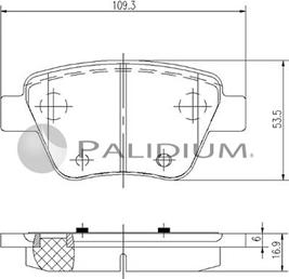 Ashuki P1-1185 - Тормозные колодки, дисковые, комплект autospares.lv