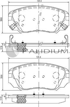 Ashuki P1-1182 - Тормозные колодки, дисковые, комплект autospares.lv