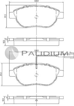 Ashuki P1-1130 - Тормозные колодки, дисковые, комплект autospares.lv