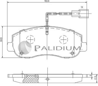 Ashuki P1-1131 - Тормозные колодки, дисковые, комплект autospares.lv