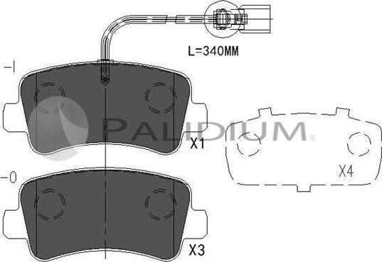 Ashuki P1-1132 - Тормозные колодки, дисковые, комплект autospares.lv