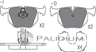 Ashuki P1-1137 - Тормозные колодки, дисковые, комплект autospares.lv