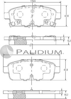 Ashuki P1-1129 - Тормозные колодки, дисковые, комплект autospares.lv